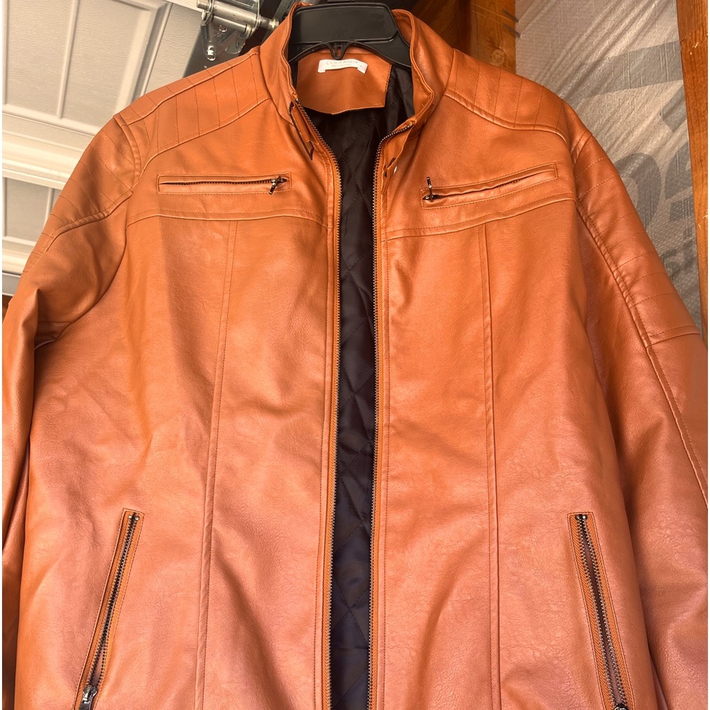 Coofandy XL tan jacket.